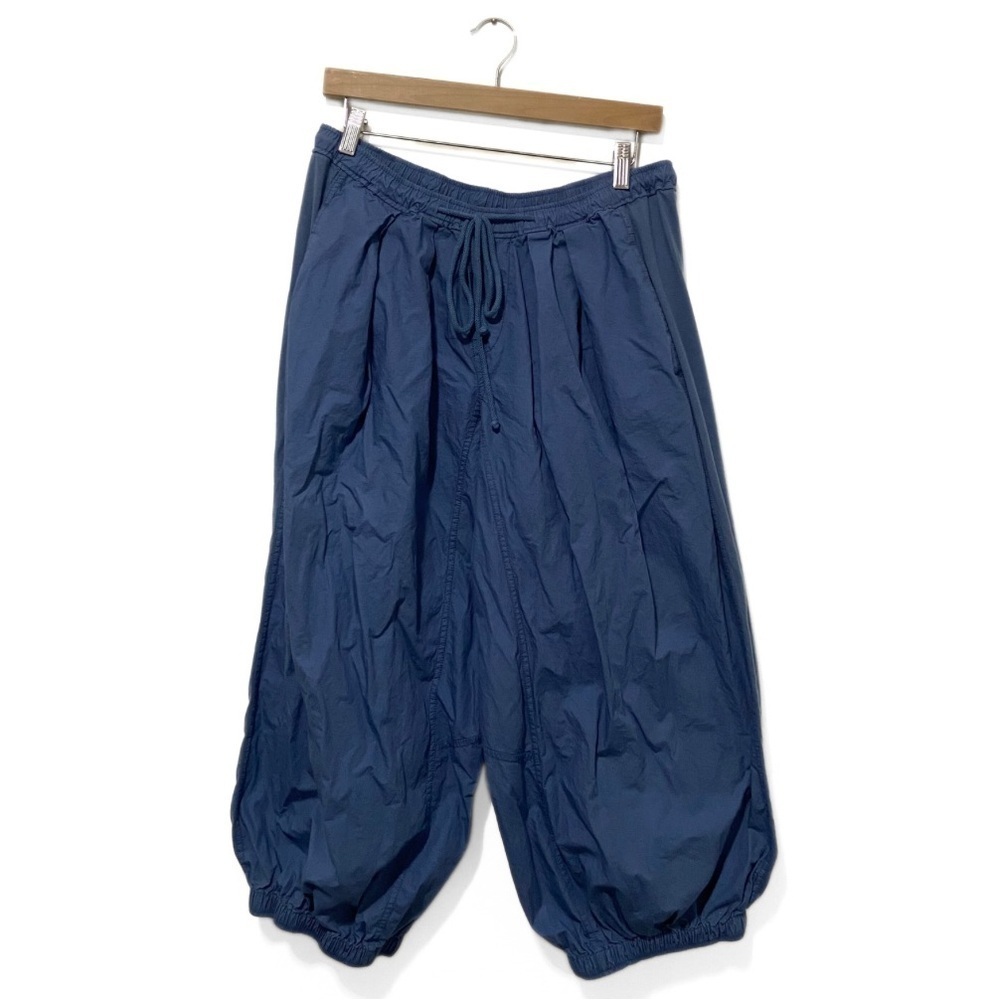 Anthropologie Blue Mid-Rise Slouchy Relaxed-Fit Baggy Pants Size Medium P